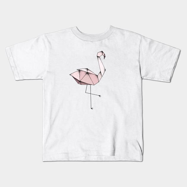 Flamingo Kids T-Shirt by Barlena